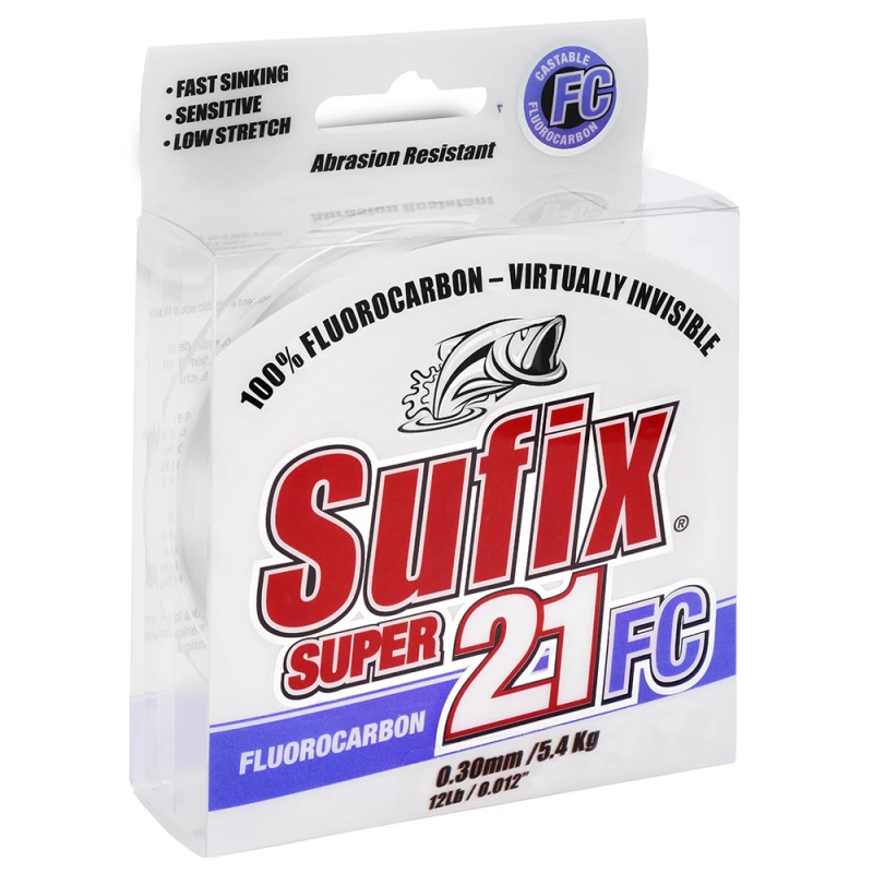 Sufix Super 21 Fluocarbon 20m Klar 0,50mm 3 Sufix Super 21 Fluocarbon 20m Klar 0,50mm