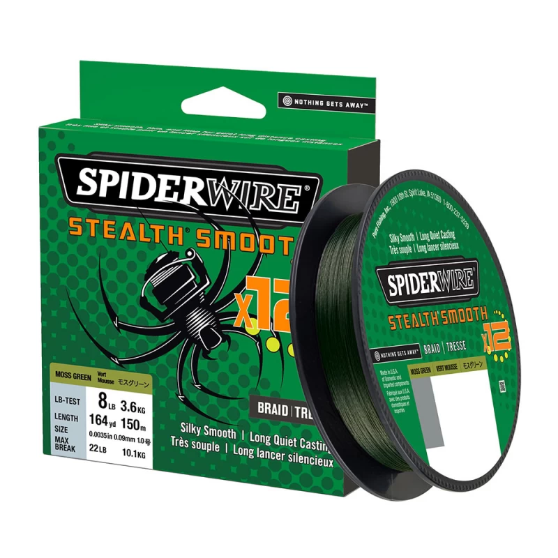 Spiderwire Stealth Smooth 12, 150m Moss Green 3 Spiderwire Stealth Smooth 12, 150m Moss Green