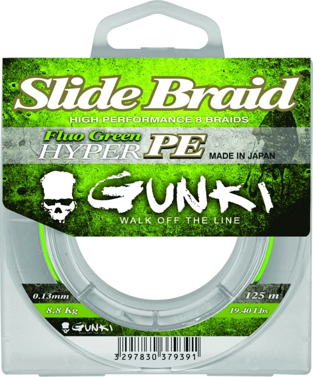 GUNKI Slide Braid 125 Fluo Green 3 GUNKI Slide Braid 125 Fluo Green