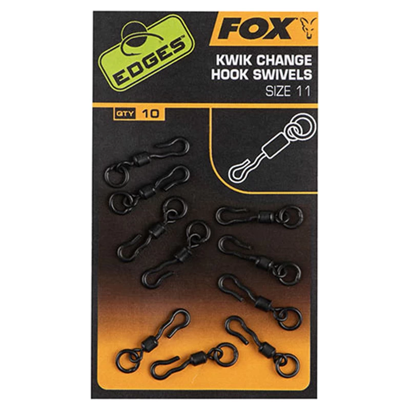 Fox Edges Kwik Change Hook Swivels (10pcs) Size 10 3 Fox Edges Kwik Change Hook Swivels (10pcs) Size 10