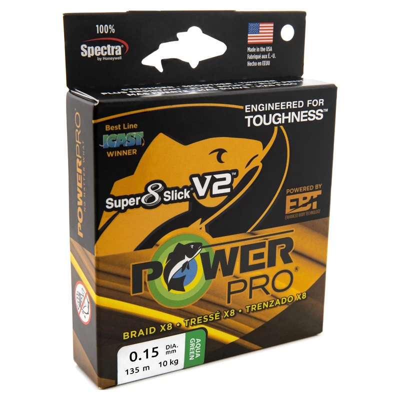 Power Pro PowerPro Super 8 Slick V2 Aqua Green 135m 3 Power Pro PowerPro Super 8 Slick V2 Aqua Green 135m