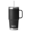 Yeti Rambler 25 Oz Straw Mug - Black -Angelrollen SKU 0326 BLK 1