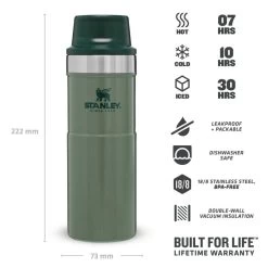 Stanley The Trigger-Action Travel Mug .47L - Hammertone Green -Angelrollen ST1006439030 3