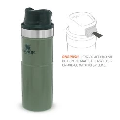 Stanley The Trigger-Action Travel Mug .47L - Hammertone Green -Angelrollen ST1006439030 5